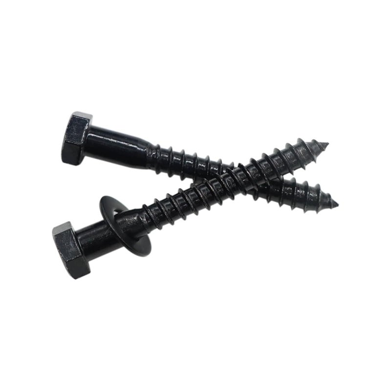 Evecad Store 25PCS 1/4" x 2" Hex Head Lag Screws, Stainless Steel Black Lag Bolts, Heavy Duty Lag Bolts, Washers Included - Image 4